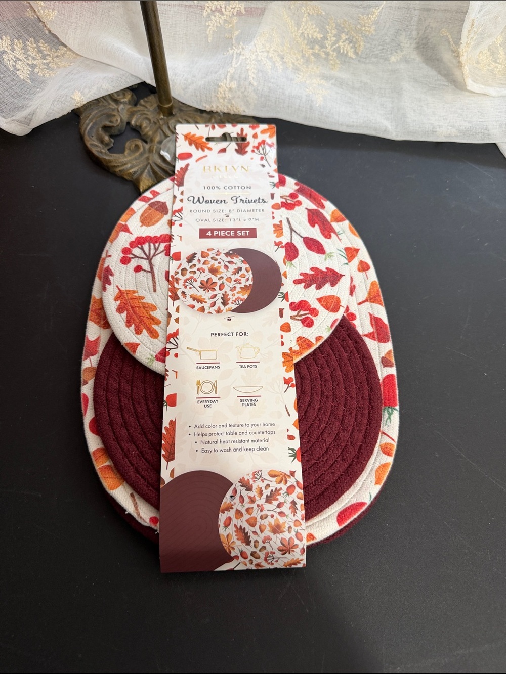 BKLYN steel co. Woven trivets set of 4
